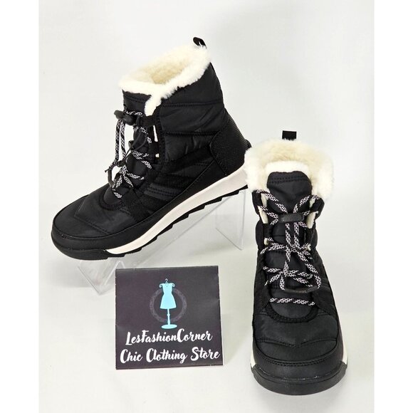 Sorel Shoes - NWOB Sorel Women’s Black Microfleece Whitney II Short Lace Boots Size 4 2097